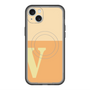 スリムプロテクションプレミアムケース with MagSafe［ オリジナル - initial two tone - V orange ］