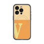 スリムプロテクションプレミアムケース with MagSafe［ オリジナル - initial two tone - V orange ］