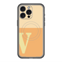 スリムプロテクションプレミアムケース with MagSafe［ オリジナル - initial two tone - V orange ］