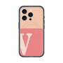 スリムプロテクションプレミアムケース with MagSafe［ オリジナル - initial two tone - V pink ］