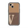 スリムプロテクションプレミアムケース with MagSafe［ オリジナル - initial two tone - V brown ］