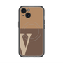 スリムプロテクションプレミアムケース with MagSafe［ オリジナル - initial two tone - V brown ］