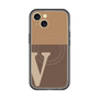 スリムプロテクションプレミアムケース with MagSafe［ オリジナル - initial two tone - V brown ］