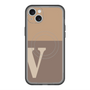 スリムプロテクションプレミアムケース with MagSafe［ オリジナル - initial two tone - V brown ］
