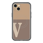 スリムプロテクションプレミアムケース with MagSafe［ オリジナル - initial two tone - V brown ］