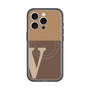 スリムプロテクションプレミアムケース with MagSafe［ オリジナル - initial two tone - V brown ］