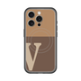 スリムプロテクションプレミアムケース with MagSafe［ オリジナル - initial two tone - V brown ］
