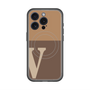 スリムプロテクションプレミアムケース with MagSafe［ オリジナル - initial two tone - V brown ］