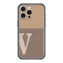 スリムプロテクションプレミアムケース with MagSafe［ オリジナル - initial two tone - V brown ］