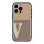 スリムプロテクションプレミアムケース with MagSafe［ オリジナル - initial two tone - V brown ］