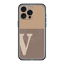 スリムプロテクションプレミアムケース with MagSafe［ オリジナル - initial two tone - V brown ］