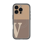 スリムプロテクションプレミアムケース with MagSafe［ オリジナル - initial two tone - V brown ］