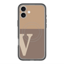 スリムプロテクションプレミアムケース with MagSafe［ オリジナル - initial two tone - V brown ］