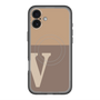 スリムプロテクションプレミアムケース with MagSafe［ オリジナル - initial two tone - V brown ］