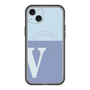 スリムプロテクションプレミアムケース with MagSafe［ オリジナル - initial two tone - V blue ］