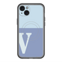 スリムプロテクションプレミアムケース with MagSafe［ オリジナル - initial two tone - V blue ］
