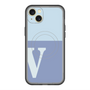 スリムプロテクションプレミアムケース with MagSafe［ オリジナル - initial two tone - V blue ］