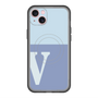 スリムプロテクションプレミアムケース with MagSafe［ オリジナル - initial two tone - V blue ］