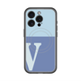 スリムプロテクションプレミアムケース with MagSafe［ オリジナル - initial two tone - V blue ］