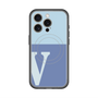 スリムプロテクションプレミアムケース with MagSafe［ オリジナル - initial two tone - V blue ］