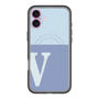スリムプロテクションプレミアムケース with MagSafe［ オリジナル - initial two tone - V blue ］