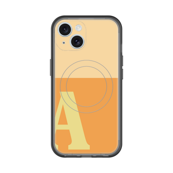 スリムプロテクションプレミアムケース with MagSafe［ オリジナル - initial two tone - A orange ］
