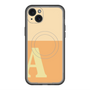 スリムプロテクションプレミアムケース with MagSafe［ オリジナル - initial two tone - A orange ］