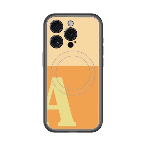 スリムプロテクションプレミアムケース with MagSafe［ オリジナル - initial two tone - A orange ］