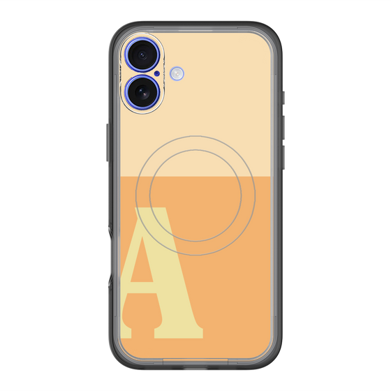 スリムプロテクションプレミアムケース with MagSafe［ オリジナル - initial two tone - A orange ］