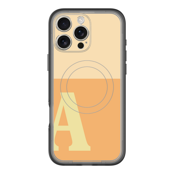 スリムプロテクションプレミアムケース with MagSafe［ オリジナル - initial two tone - A orange ］