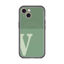 スリムプロテクションプレミアムケース with MagSafe［ オリジナル - initial two tone - V green ］