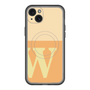 スリムプロテクションプレミアムケース with MagSafe［ オリジナル - initial two tone - W orange ］