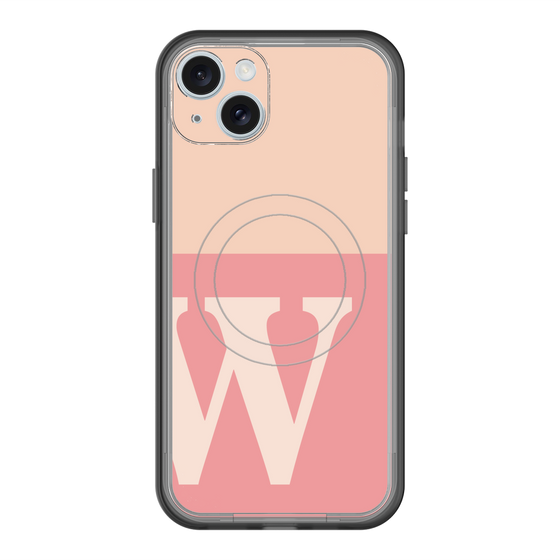 スリムプロテクションプレミアムケース with MagSafe［ オリジナル - initial two tone - W pink ］