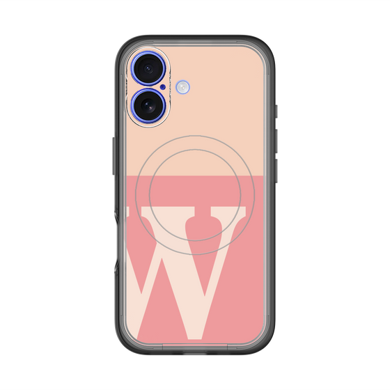 スリムプロテクションプレミアムケース with MagSafe［ オリジナル - initial two tone - W pink ］