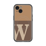 スリムプロテクションプレミアムケース with MagSafe［ オリジナル - initial two tone - W brown ］