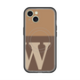 スリムプロテクションプレミアムケース with MagSafe［ オリジナル - initial two tone - W brown ］