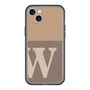 スリムプロテクションプレミアムケース with MagSafe［ オリジナル - initial two tone - W brown ］