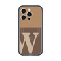 スリムプロテクションプレミアムケース with MagSafe［ オリジナル - initial two tone - W brown ］