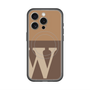 スリムプロテクションプレミアムケース with MagSafe［ オリジナル - initial two tone - W brown ］