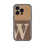 スリムプロテクションプレミアムケース with MagSafe［ オリジナル - initial two tone - W brown ］