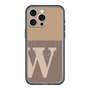 スリムプロテクションプレミアムケース with MagSafe［ オリジナル - initial two tone - W brown ］