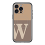 スリムプロテクションプレミアムケース with MagSafe［ オリジナル - initial two tone - W brown ］
