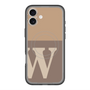 スリムプロテクションプレミアムケース with MagSafe［ オリジナル - initial two tone - W brown ］