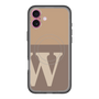 スリムプロテクションプレミアムケース with MagSafe［ オリジナル - initial two tone - W brown ］