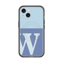 スリムプロテクションプレミアムケース with MagSafe［ オリジナル - initial two tone - W blue ］