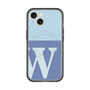 スリムプロテクションプレミアムケース with MagSafe［ オリジナル - initial two tone - W blue ］