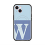 スリムプロテクションプレミアムケース with MagSafe［ オリジナル - initial two tone - W blue ］