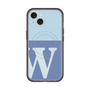 スリムプロテクションプレミアムケース with MagSafe［ オリジナル - initial two tone - W blue ］