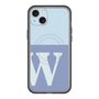 スリムプロテクションプレミアムケース with MagSafe［ オリジナル - initial two tone - W blue ］