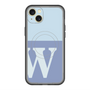 スリムプロテクションプレミアムケース with MagSafe［ オリジナル - initial two tone - W blue ］